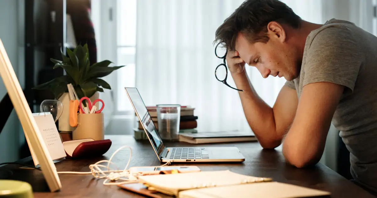 Photo of a tired male