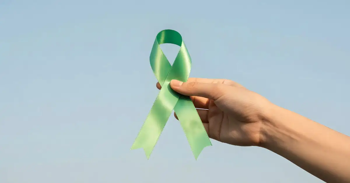 Photo of a green ribbon